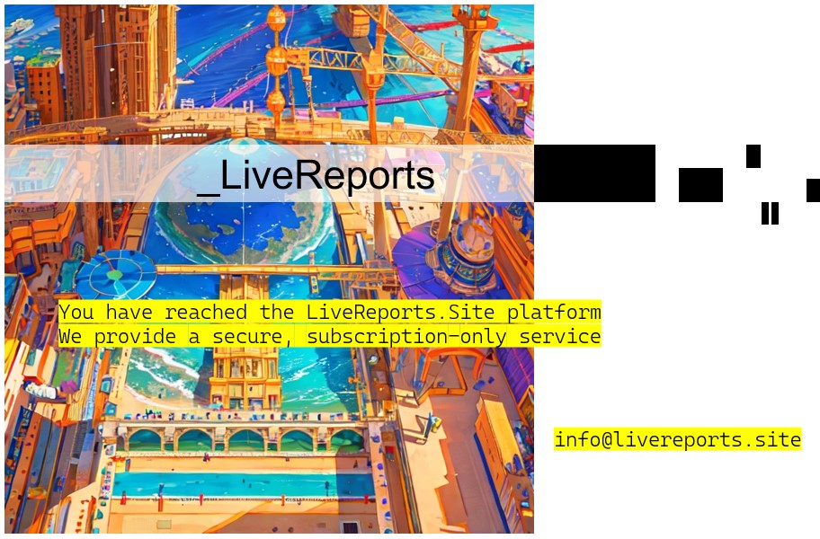 Live Reports Landing Page
